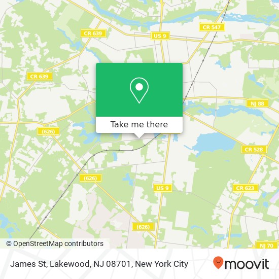 James St, Lakewood, NJ 08701 map