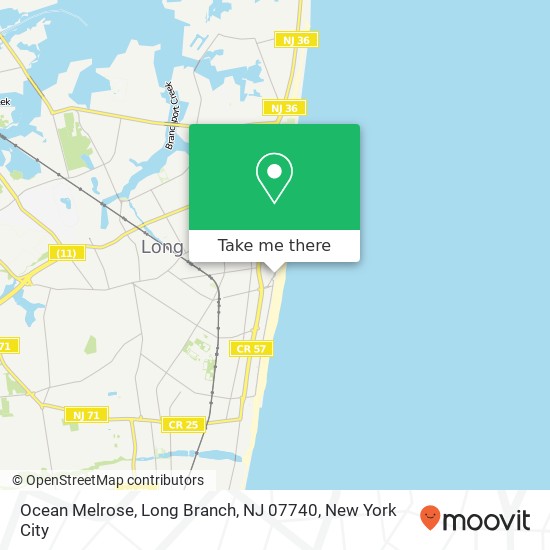 Mapa de Ocean Melrose, Long Branch, NJ 07740