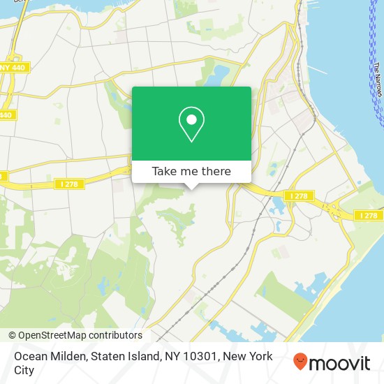 Mapa de Ocean Milden, Staten Island, NY 10301