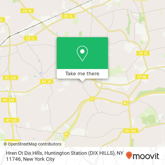 Mapa de Hren Ct Dix Hills, Huntington Station (DIX HILLS), NY 11746