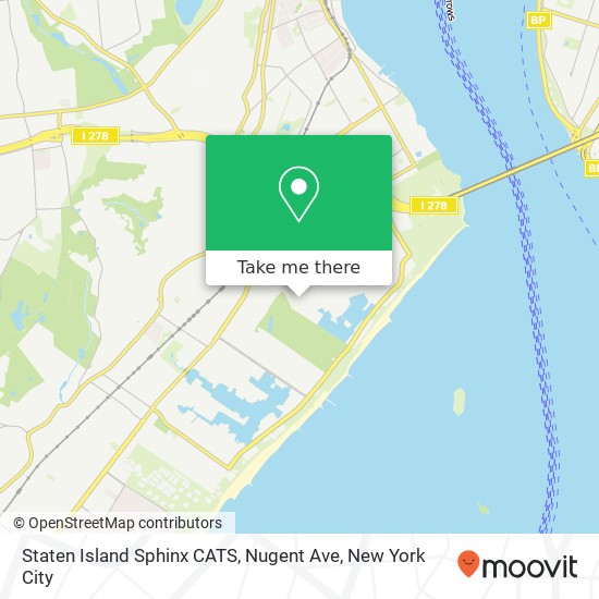 Staten Island Sphinx CATS, Nugent Ave map