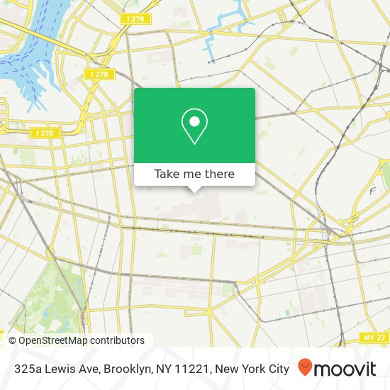 Mapa de 325a Lewis Ave, Brooklyn, NY 11221