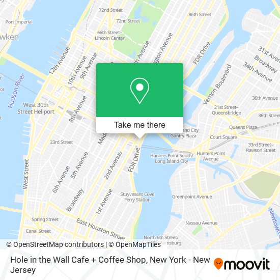 Hole in the Wall Cafe + Coffee Shop map