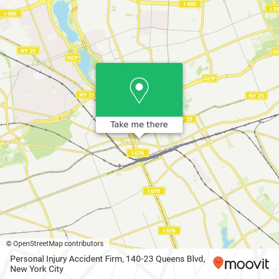 Personal Injury Accident Firm, 140-23 Queens Blvd map