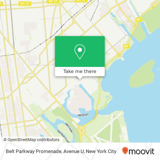 Belt Parkway Promenade, Avenue U map