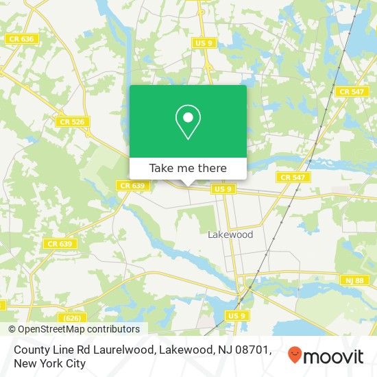 County Line Rd Laurelwood, Lakewood, NJ 08701 map