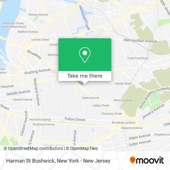 Mapa de Harman St Bushwick