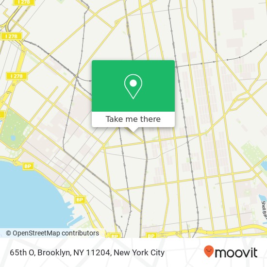 Mapa de 65th O, Brooklyn, NY 11204