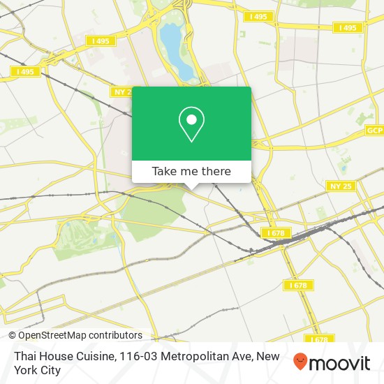 Mapa de Thai House Cuisine, 116-03 Metropolitan Ave