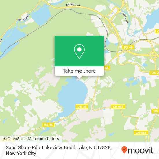 Sand Shore Rd / Lakeview, Budd Lake, NJ 07828 map