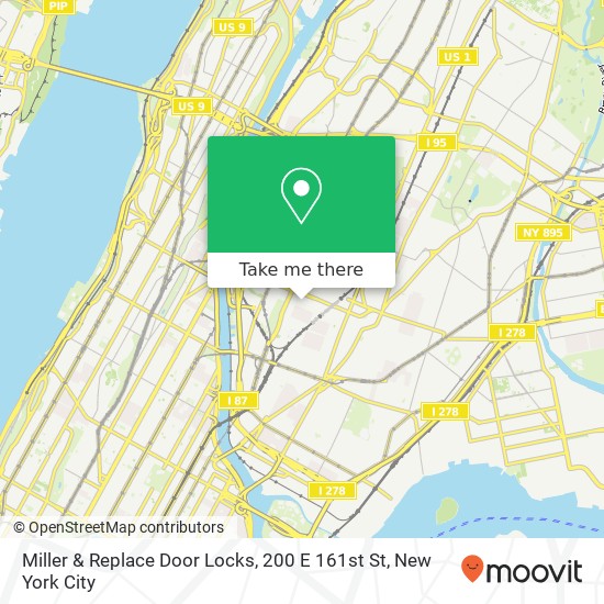 Mapa de Miller & Replace Door Locks, 200 E 161st St
