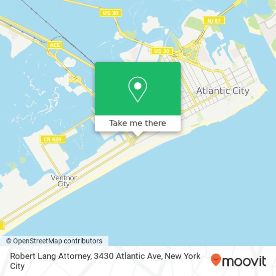 Mapa de Robert Lang Attorney, 3430 Atlantic Ave