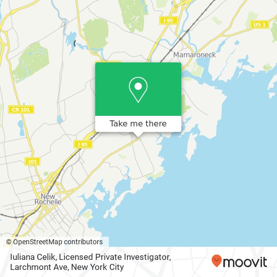 Mapa de Iuliana Celik, Licensed Private Investigator, Larchmont Ave