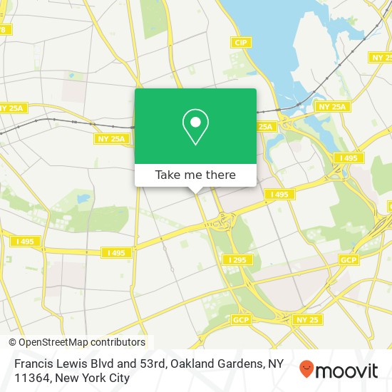 Mapa de Francis Lewis Blvd and 53rd, Oakland Gardens, NY 11364