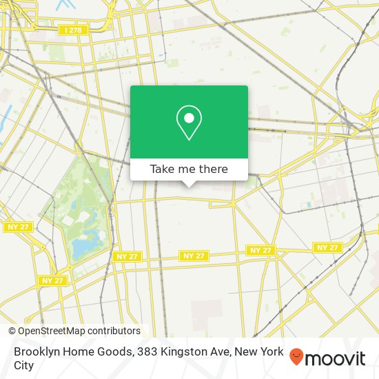 Brooklyn Home Goods, 383 Kingston Ave map