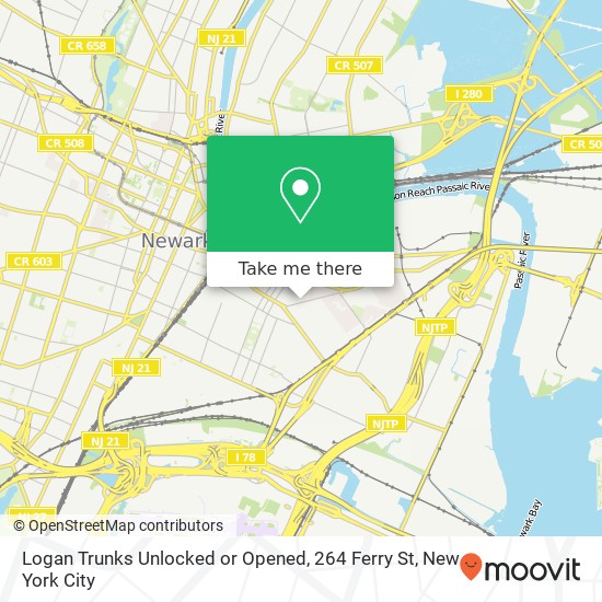 Logan Trunks Unlocked or Opened, 264 Ferry St map