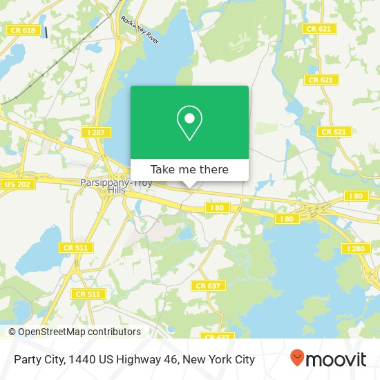 Mapa de Party City, 1440 US Highway 46