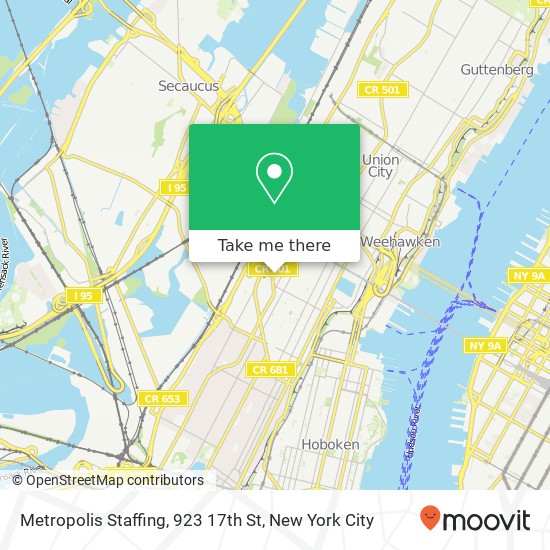 Metropolis Staffing, 923 17th St map