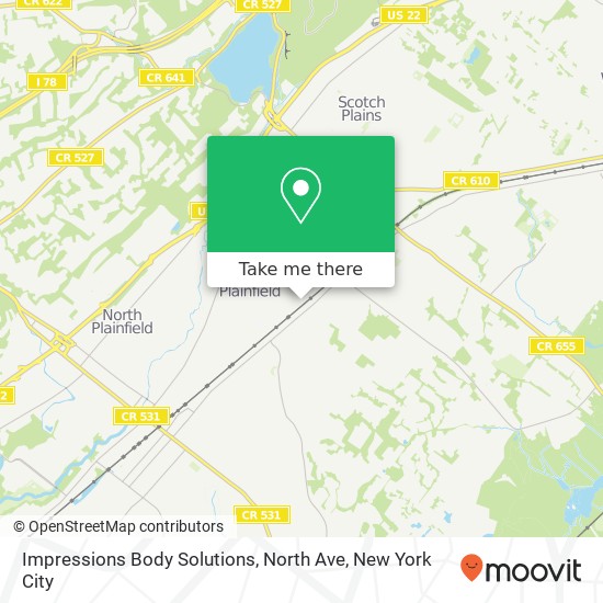 Mapa de Impressions Body Solutions, North Ave