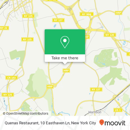 Mapa de Quenas Restaurant, 10 Easthaven Ln