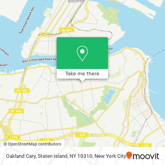 Oakland Cary, Staten Island, NY 10310 map