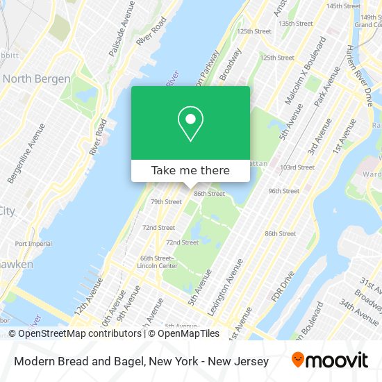 Modern Bread and Bagel map