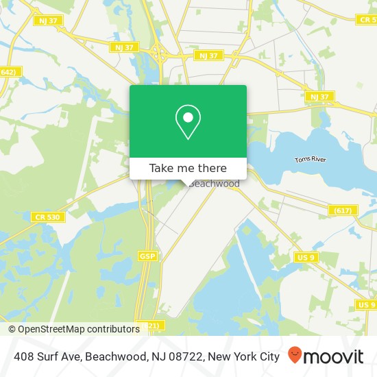 408 Surf Ave, Beachwood, NJ 08722 map