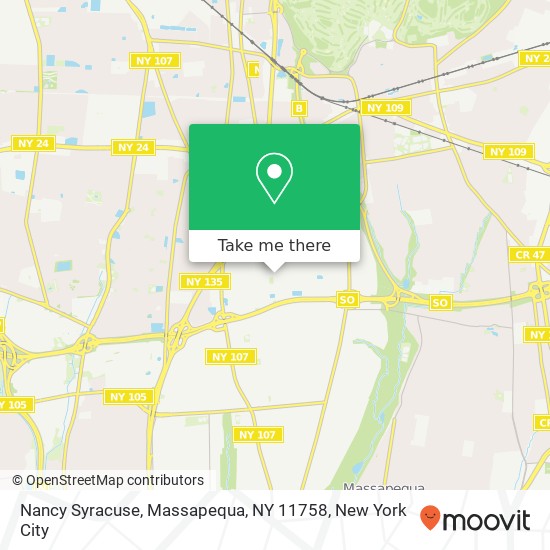 Mapa de Nancy Syracuse, Massapequa, NY 11758