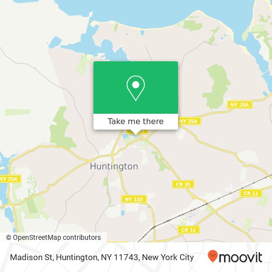 Mapa de Madison St, Huntington, NY 11743