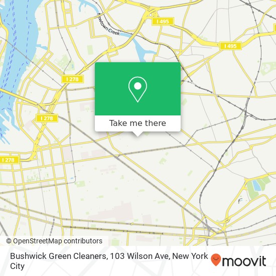 Mapa de Bushwick Green Cleaners, 103 Wilson Ave