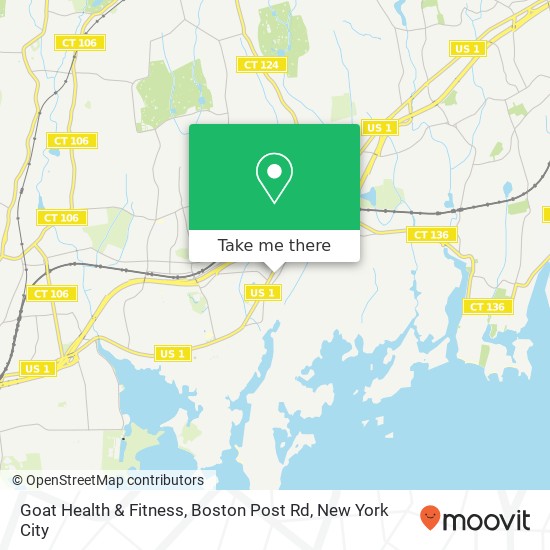 Mapa de Goat Health & Fitness, Boston Post Rd
