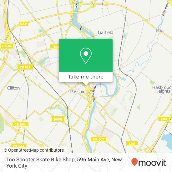 Tco Scooter Skate Bike Shop, 596 Main Ave map
