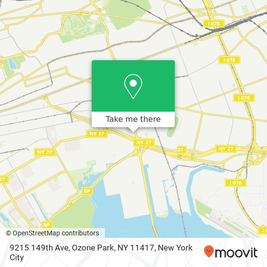 Mapa de 9215 149th Ave, Ozone Park, NY 11417