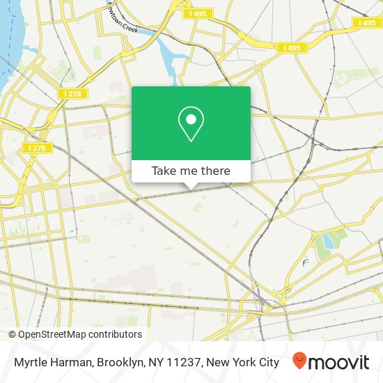 Mapa de Myrtle Harman, Brooklyn, NY 11237
