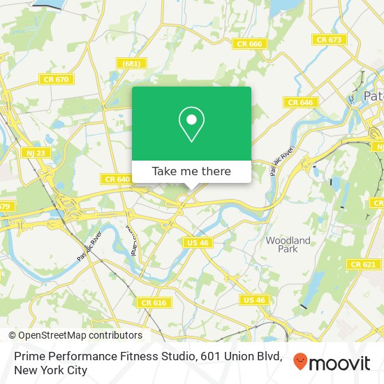 Prime Performance Fitness Studio, 601 Union Blvd map