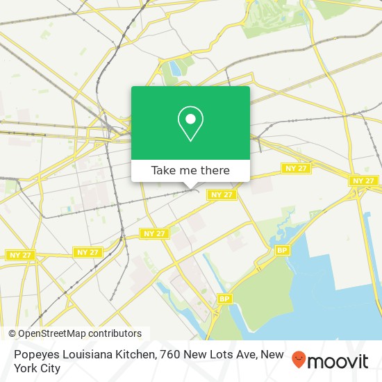 Popeyes Louisiana Kitchen, 760 New Lots Ave map