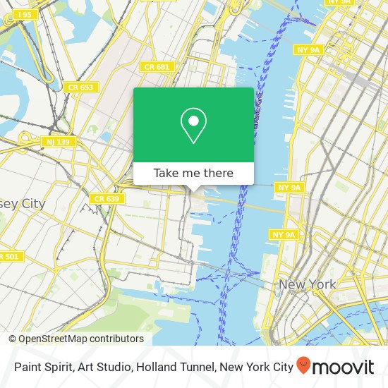 Mapa de Paint Spirit, Art Studio, Holland Tunnel