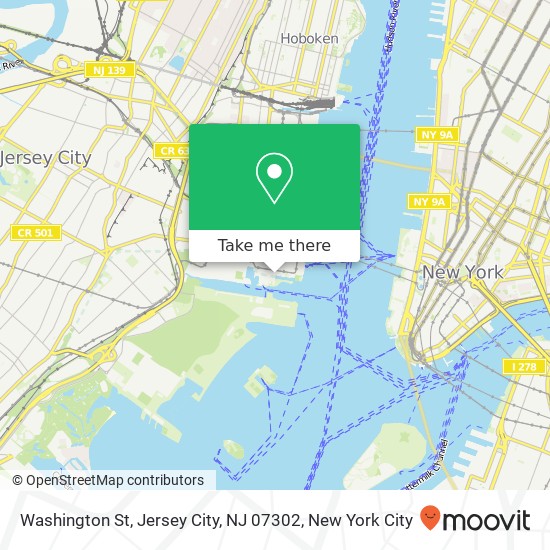 Washington St, Jersey City, NJ 07302 map