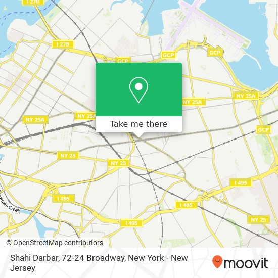 Shahi Darbar, 72-24 Broadway map