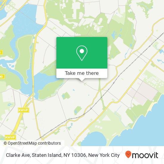 Mapa de Clarke Ave, Staten Island, NY 10306