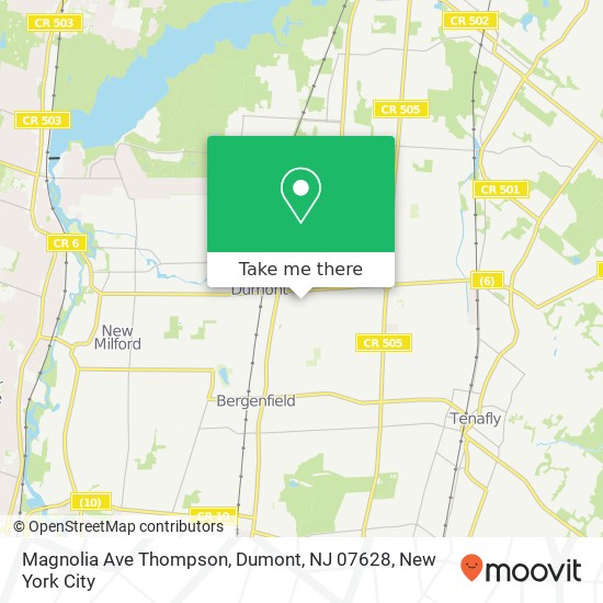Mapa de Magnolia Ave Thompson, Dumont, NJ 07628