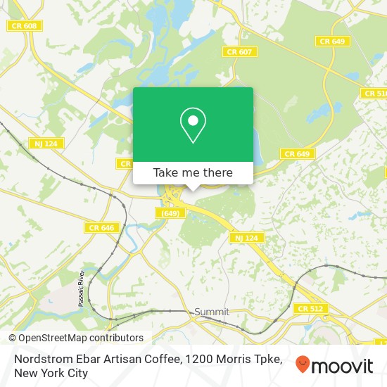 Mapa de Nordstrom Ebar Artisan Coffee, 1200 Morris Tpke
