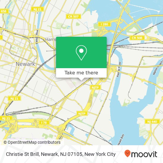 Mapa de Christie St Brill, Newark, NJ 07105