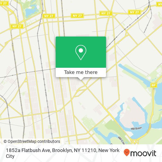 1852a Flatbush Ave, Brooklyn, NY 11210 map