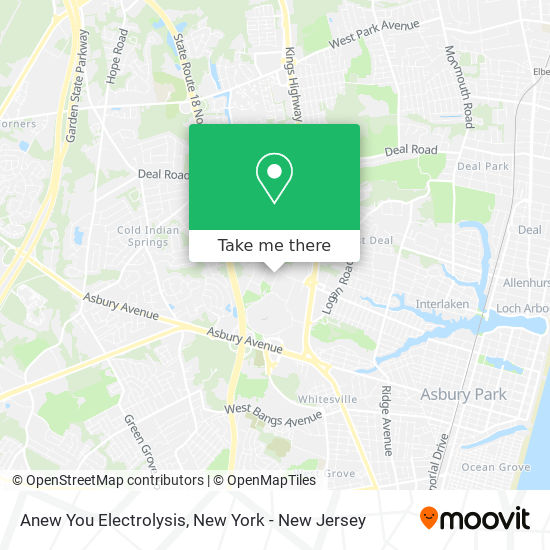 Anew You Electrolysis map