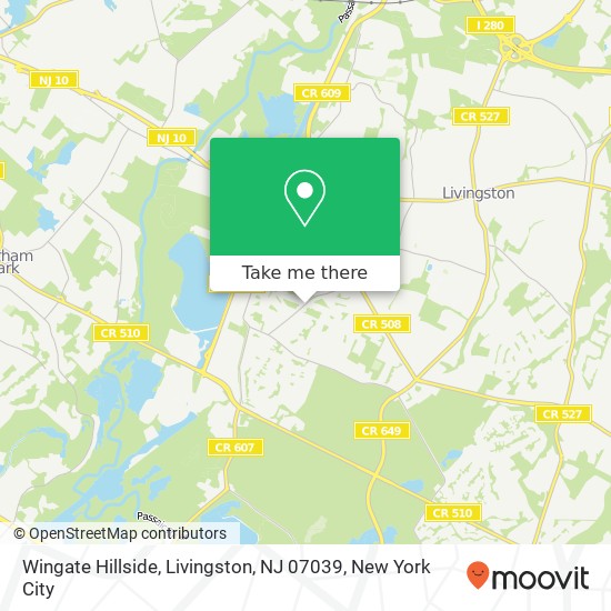 Wingate Hillside, Livingston, NJ 07039 map