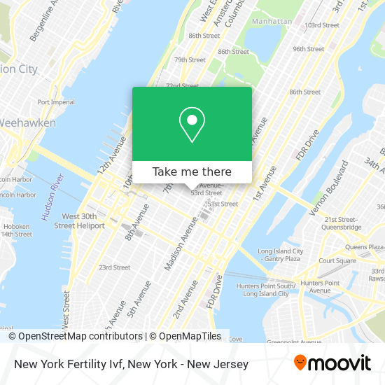 Mapa de New York Fertility Ivf