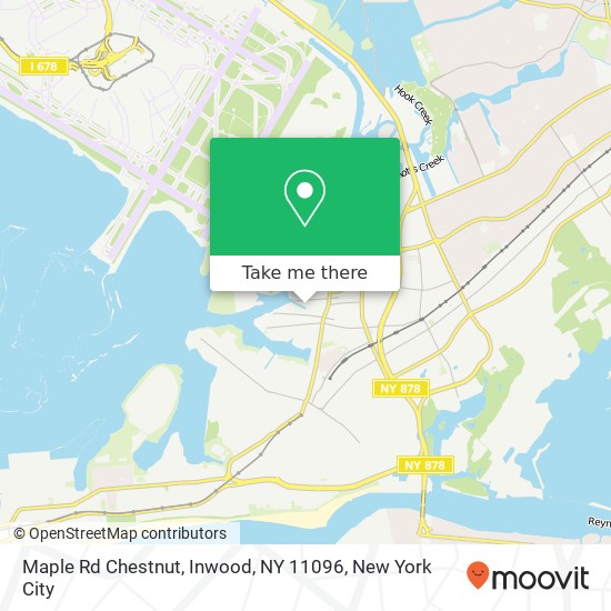 Mapa de Maple Rd Chestnut, Inwood, NY 11096