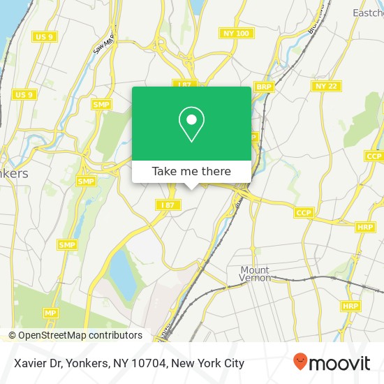 Xavier Dr, Yonkers, NY 10704 map