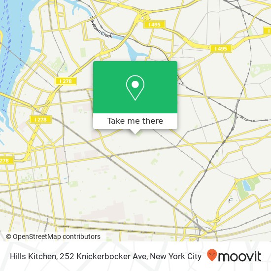 Mapa de Hills Kitchen, 252 Knickerbocker Ave